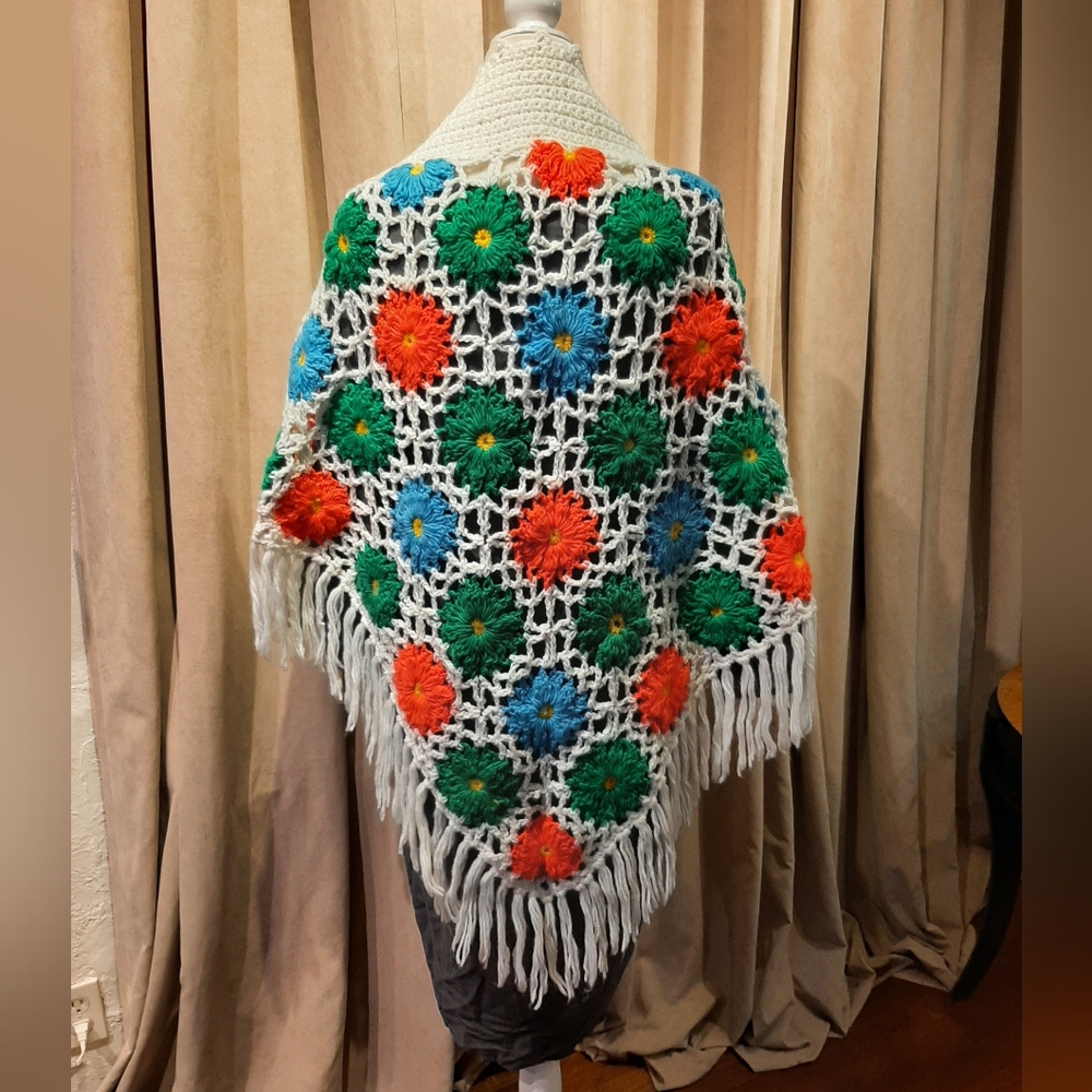 Vintage crochet shawl